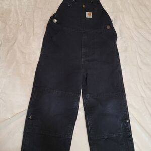 Sz 5 Kid's Carhartt Black Overalls